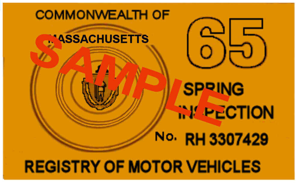 Modal Additional Images for 1965 Massachusetts SPRING INSPECTION Sticker